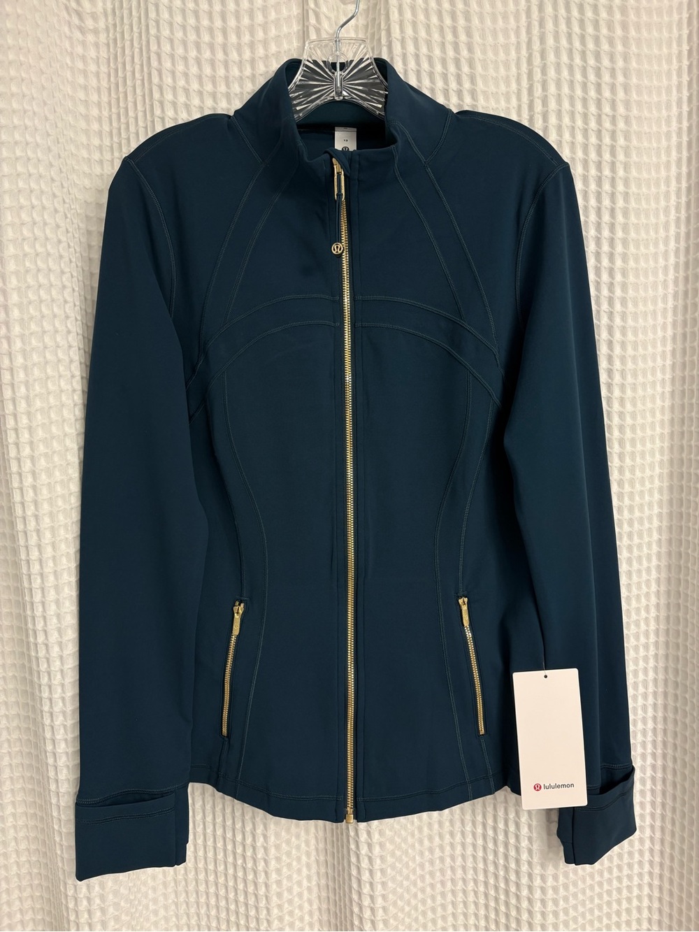 Lululemon Define Jacket Nulu ~ 12 ~ Indochine Blue / Gold